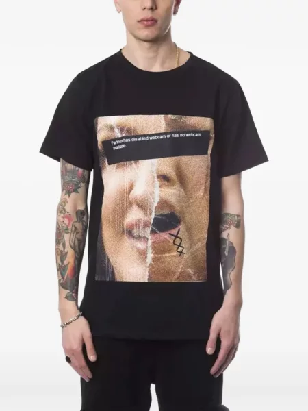 Tricou Nicolò Beretta cu imagine negru