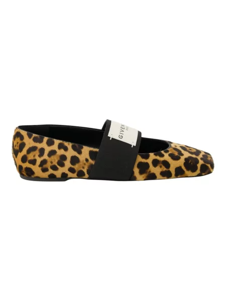 Balerinki Givenchy skórzane brązowe