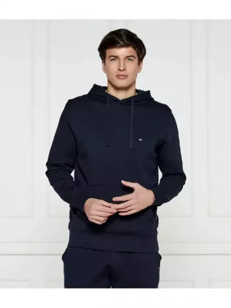 Palton Tommy Hilfiger din material terry alb
