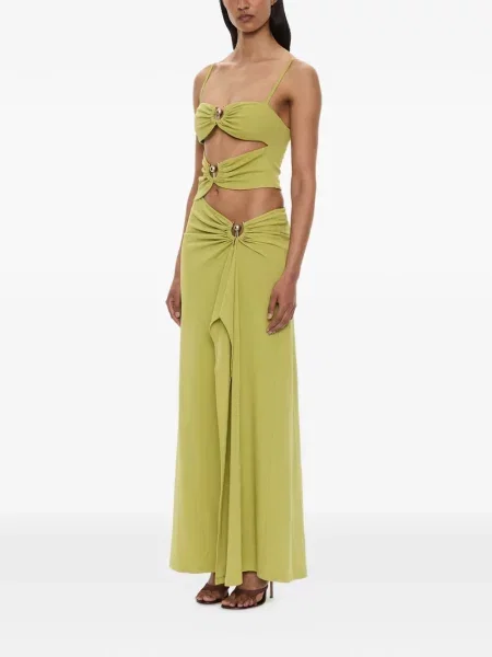 Lung rochie Christopher Esber cu volane verde