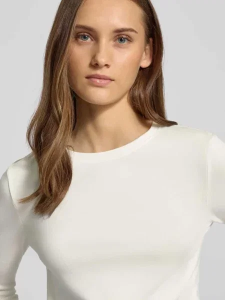 Koszulka z długim rękawem z mieszanki bawełny krój slim fit model RILEY' Only biały