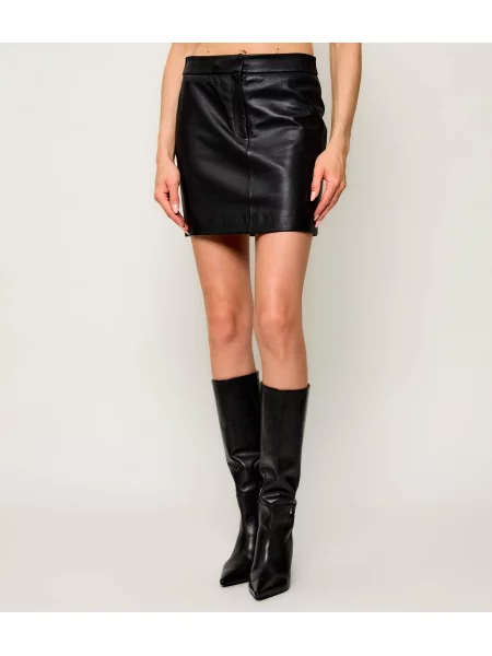 Marella SPORT Fustă de piele Mlsnero negru