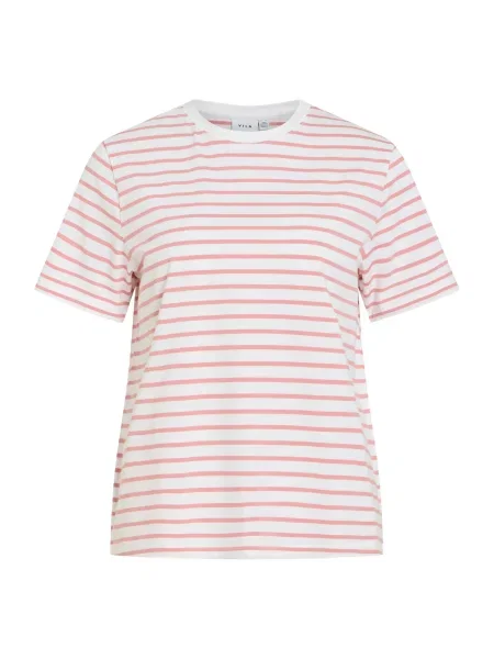 VILA Tricou VINORA roz pitaya alb