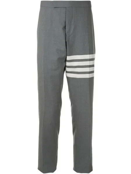 Pantaloni Thom Browne cu talie joasă gri