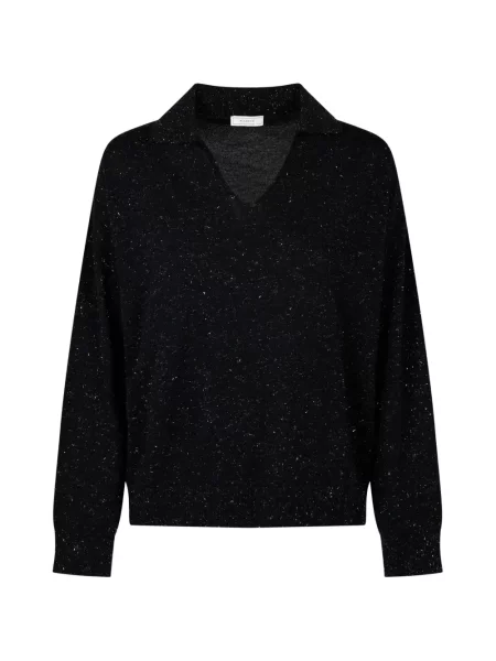 Tricou Peserico cu decolteu în V negru
