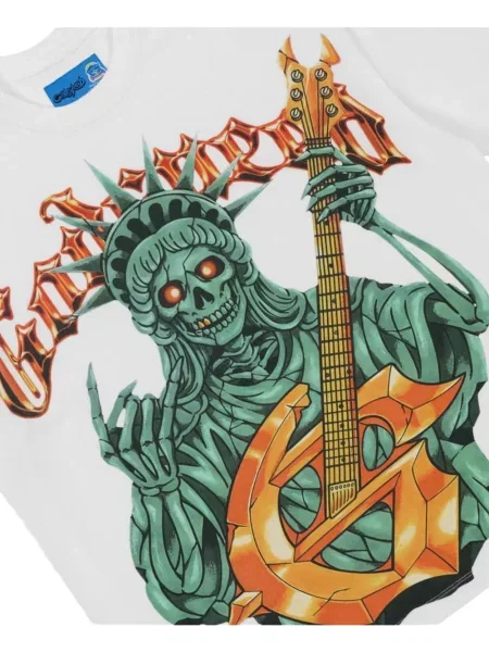 Tricou Godspeed cu imagine alb