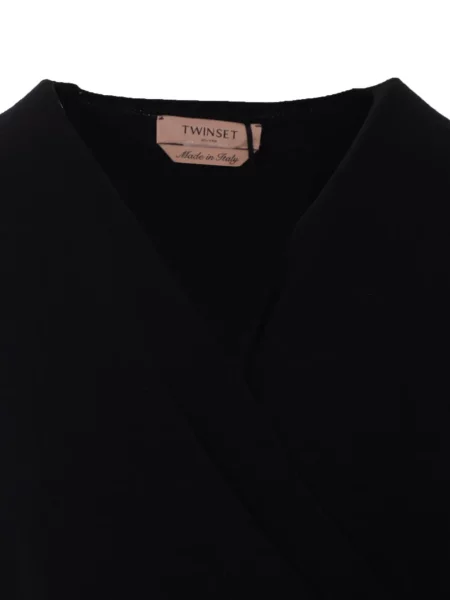 Pulover Twinset cu decolteu în V negru