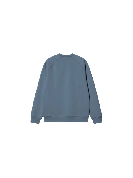 Carhartt WIP Chase Sweat Positano Mężczyźni Bluzy i bluzy z kapturem Carhartt WIP Size: S niebieski