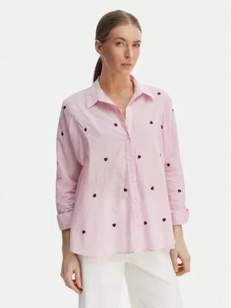 ONLY Cămașă Box Fit roz