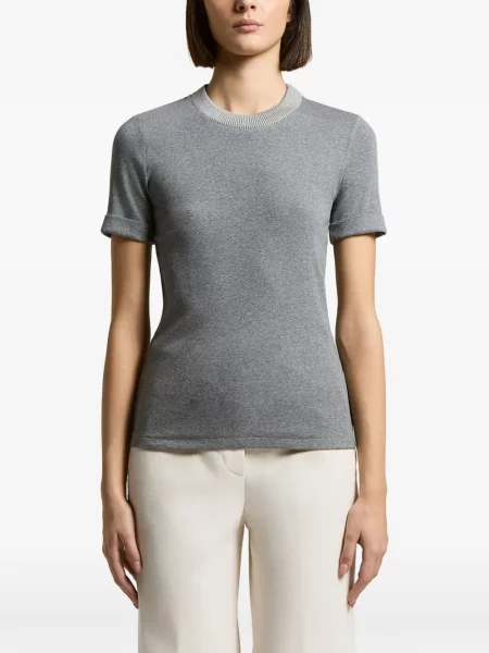 Scurt tricou Peserico tricotate gri