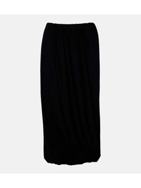 Fustă midi Norma Kamali din jerseu până la genunchi negru