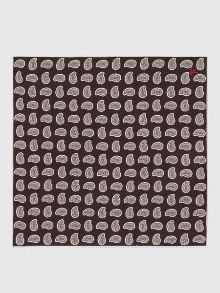 Шелковый платок Isaia коричневый