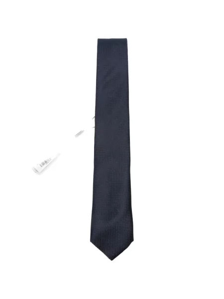 Cravată Canali cu imprimeu geometric albastru