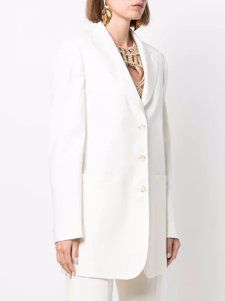 Sacou Alberta Ferretti alb