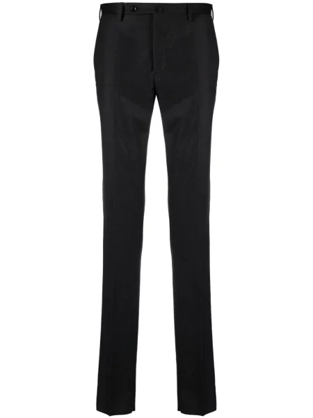 Vlněné kalhoty Incotex černé