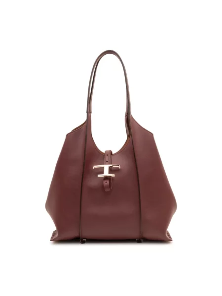 Shopperka Tod's skórzana brązowa