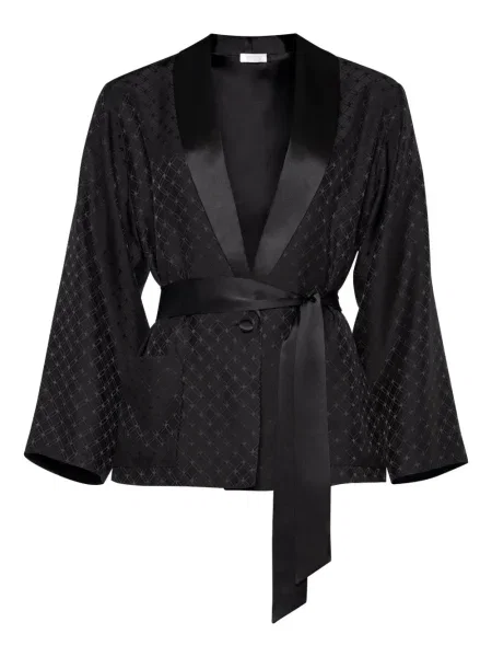 Cardigan Eres cu imprimeu geometric negru