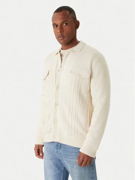 JOOP! Jeans Cardigan Walto Écru Modern Fit