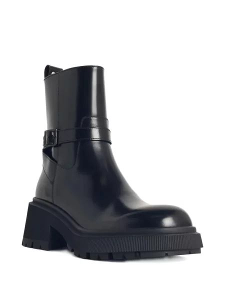 Cizme scurte Jimmy Choo cu cataramă negru