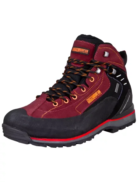 Męskie buty trekkingowe i turystyczne Suede czerwone