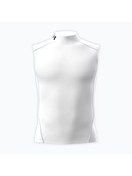 Tricou de antrenament bărbați Under Armour HG Armour Comp Mock SL castlerock/white alb