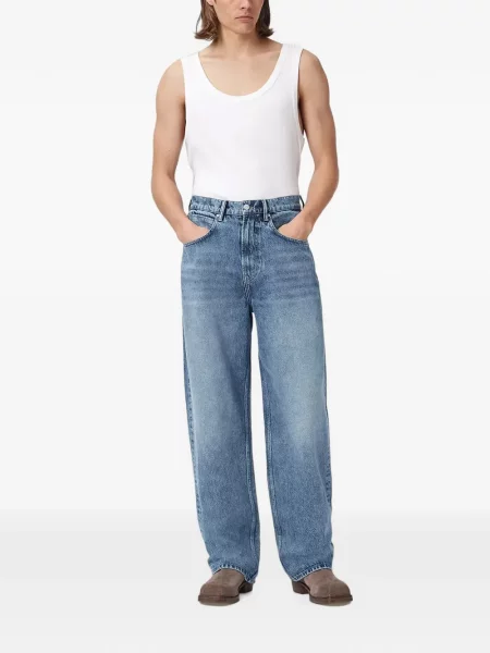 Blugi drepți Allsaints albastru