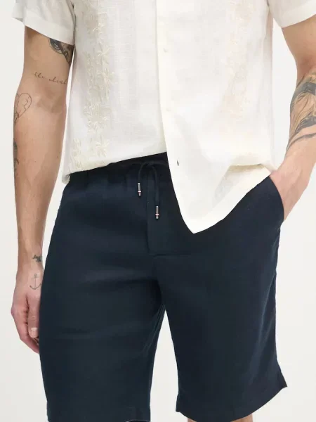 Tommy Hilfiger vászon rövidnadrág férfi sötétkék