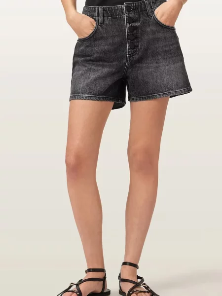AllSaints pantaloni scurți pentru femei din denim TAY negru