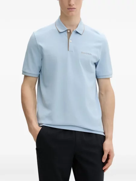 Tricou polo Marc O'polo cu autograf albastru
