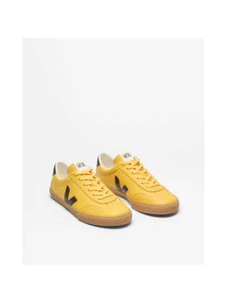 Sneakersy Veja Volley skórzane żółte