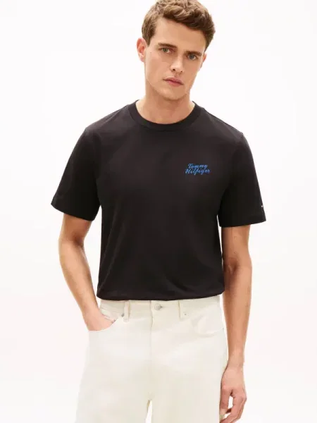 Tommy Hilfiger Tricou PALM PHOTO negru