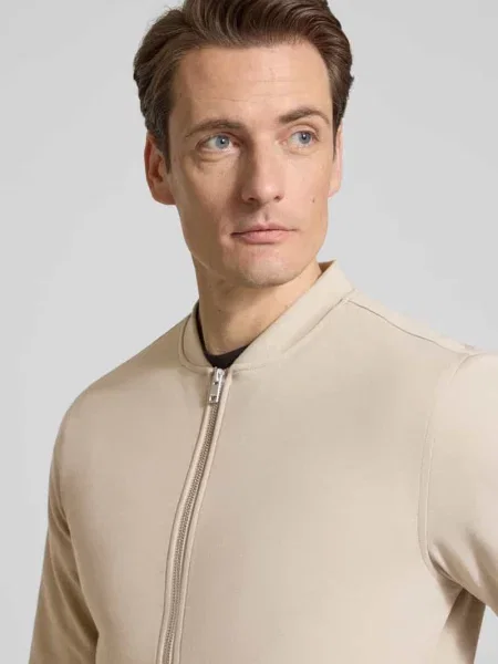 Kurtka o kroju slim fit ze stójką i zamkiem błyskawicznym Lindbergh