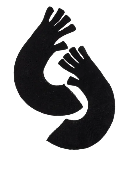 Žebrované rukavice Homme Plissé Issey Miyake černé