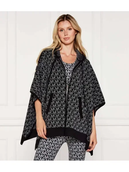 Michael Kors Gyapjú poncsó | Oversize fit fekete