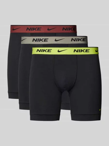 Obcisłe bokserki z paskiem z logo w zestawie 3 szt. model ‘E-DAY’ Nike czarne