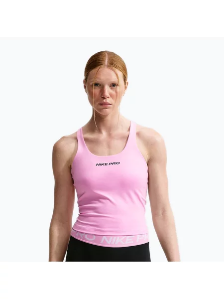 Tricou de antrenament pentru femei Nike Pro Sculpt pink rise/black negru