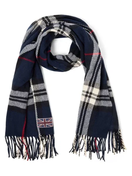 Finshley & Harding London Szalik Mężczyźni Sztuczne włókno ONE SIZE niebieski