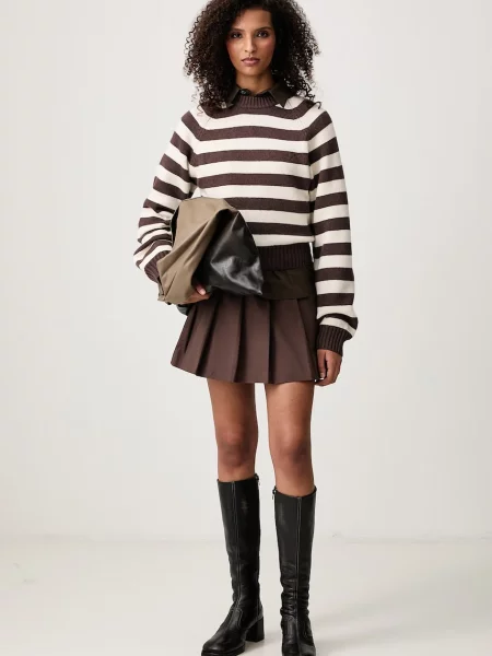 Sporty & Rich Striped pulover din lână pentru femei