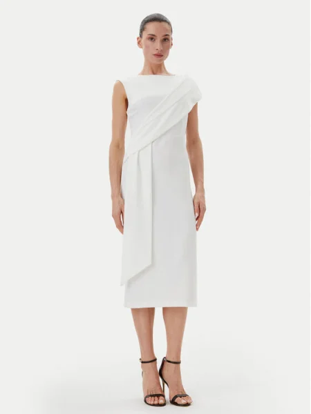 Rinascimento Rochie cocktail alb