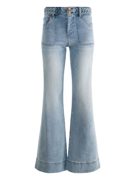 Jeansy Alice + Olivia plecione niebieskie