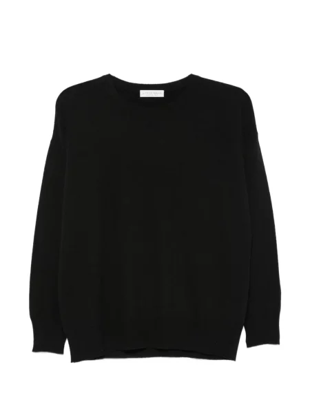 Pulover Le Tricot Perugia cu decolteu rotund negru
