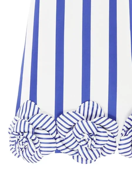 Rochie mini Leo Lin cu dungi de costum alb