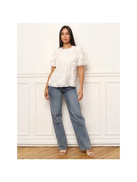 Top La Modeuse alb