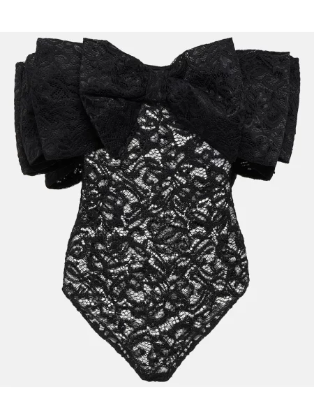 Body Rotate Birger Christensen cu funde din dantelă negru