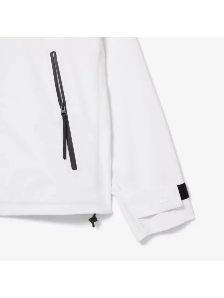 Lacoste Kurtka Oversize Z Kołnierzykiem Polo biała