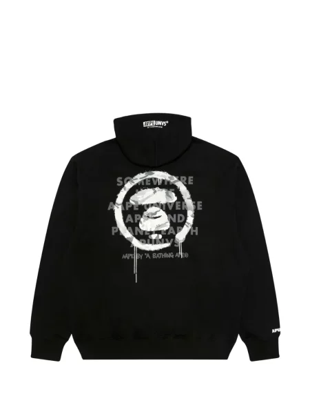 Hanorac cu glugă Aape By A Bathing Ape cu imagine negru