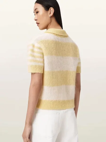 Pulover Allsaints de lână galben