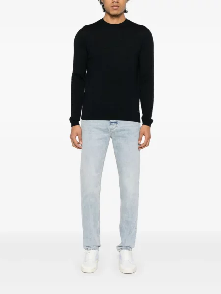 Pulover de lână Emporio Armani de lână albastru