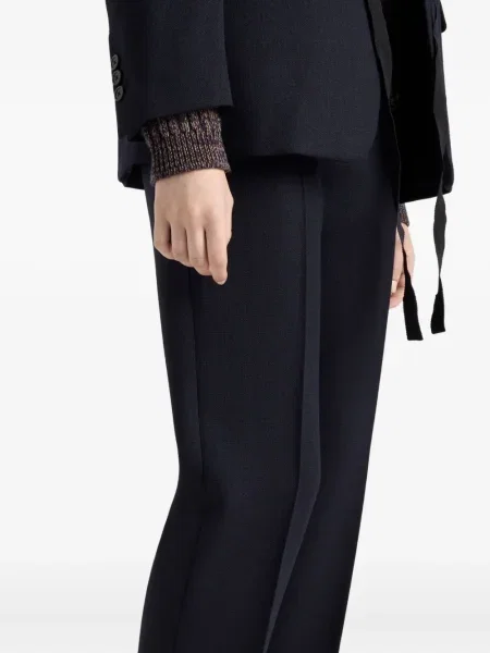 Pantaloni Prada de lână albastru