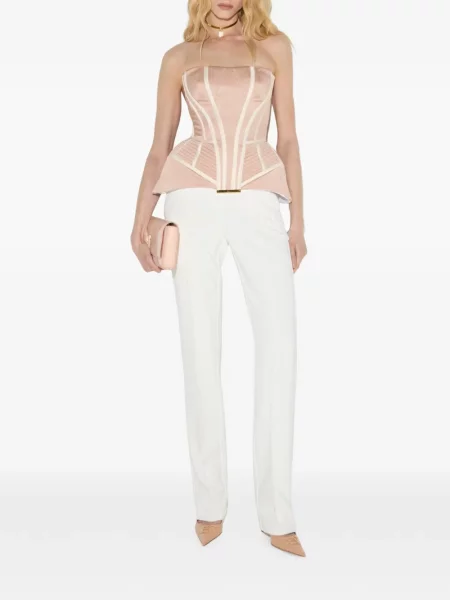 Top Elisabetta Franchi din satin roz